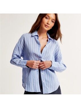 Light Blue Stripe Button-Up Shirt